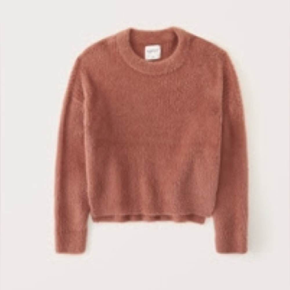 Abercrombie Eyelash Crewneck Sweater – Soft Brown/Rose – Size XL